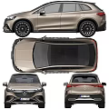 Mercedes Sleek Champagne SUV With Black Wheels Modern Design And LED Headlights