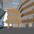 Modern Commercial Complex Featuring Glass Curtain Walls White Exterior And Open Entrance Area