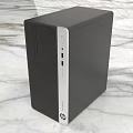 HP Desktop Computer Tower With Sleek Black And White Design On Marble Surface 3d model
