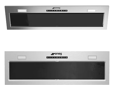 Sleek Modern Kitchen Range Hood With Stainless Steel Body And Black Control Panel 3d model
