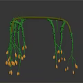 Decorative Vine Plant Structure With Green Branches Small Yellow Flowers and Buds