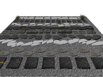 Cobblestone Slab Road Stone 3d model