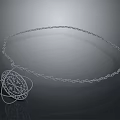 Silver Necklace With Thin Chain And Intricate Patterned Pendant Design
