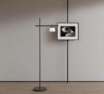 Modern Hanging Painting Decorative Hanging Painting Floor Lamp 3d model