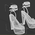 Fashionable Black Strappy Platform High Heel Shoes With Trendy Design And Thick Sole
