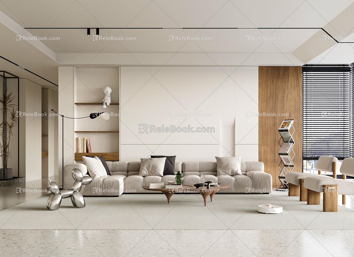 modern living room home living room 3d model