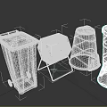 Household Waste Management Equipment With Wheeled Trash Can Compost Bin And Recycling Containers