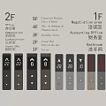 Switch Elevator Switch Elevator Button Elevator Outcall Box Outcall Panel Floor Button 3d model