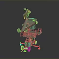 Green Mobile Military Radar Equipment With Wheeled Platform And Antenna Structure