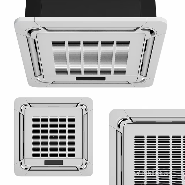 Modern Ceiling Mounted Household Ventilation Appliances with White Grille Design for Home Use 3d model 