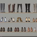 Organized Women's Shoes Display With Various Styles And Colors On Shelves