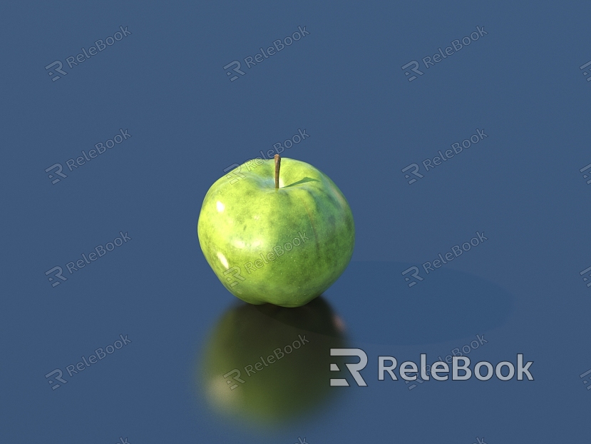 apple green apple fruit model