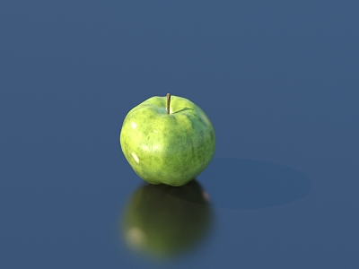 apple green apple fruit 3d model