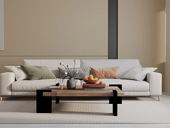 Modern three-seat sofa 3d model