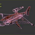 Unique Shark Shaped Water Vehicle With Red Black Design And Telescope Feature