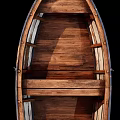 Wooden Boat Interior Design With Natural Wooden Planks Seats And Classic Structure