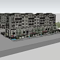 Elegant Modern Residential Building Exterior With Balconies Large Windows And Green Landscaping