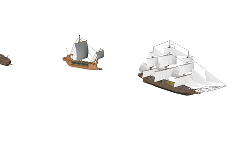 Chinese boat SU model 3d model