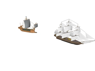 Chinese boat SU model 3d model