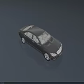 Sleek Black Modern Luxury Sedan With Shiny Body On Dark Background