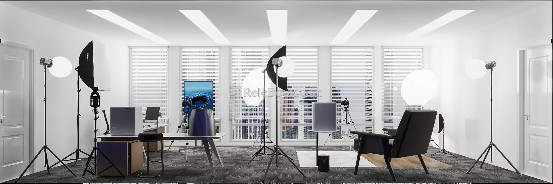 Modern Studio Recording Studio 3d model