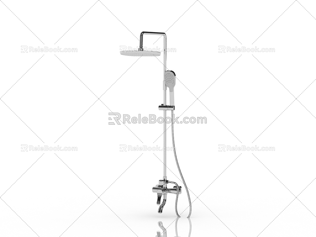 Modern large shower 3d model