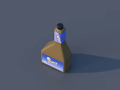 Retail Display Shelf Showcasing Brown Penrite SAE 5W30 Bottle With Blue Label 3d model