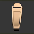 Modern Gold Ring With Square Top And Textured Side Elegant Design 3d model