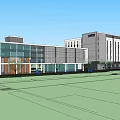 Modern Office Building Exterior Design With Glass Facade Clean Lines And Landscaped Entrance