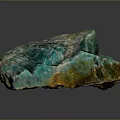 Natural Turquoise Raw Stone Showing Green Yellow Rough Surface Texture