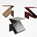 Modern Geometric Side Table With Z Shaped Structure And Multiple Colors 3d model