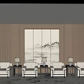 Modern Reception Room Leisure Reception Sofa Reception Hall Furniture Leisure Reception Office Reception Space Office Furniture 3d model