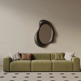 Modern three-seat sofa 3d model