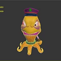 Cuttlefish Squid Cuttlefish Squid Octopus Beads Squid Octopus Heart-fin Whip Squid 3d model