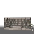 Modern display cabinet color plate display cabinet 3d model
