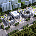 New Chinese Hospital Building Hospital 3d model