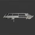 Detailed Futuristic Circular Metallic Structure With Ring Layers And Mechanical Arms