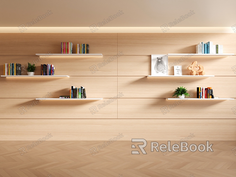 Partition Bookshelf Decorative Shelf Bookcase model