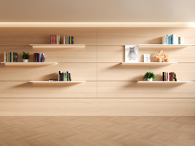 Partition Bookshelf Decorative Shelf Bookcase model