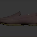 Elegant Purple Leather Loafers With Sleek Surface And Brown Reflective Sole