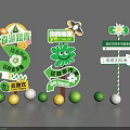 Internet Famous Spring Outing Photo Check In Spot With Floral Signs And Decorative Balls