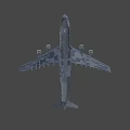 US Air Force Military Transport Aircraft With Gray Body And Four Engines