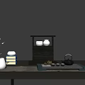 New Chinese Tea Set 3d model