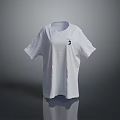 White Short Sleeve T Shirt With Small Logo For Casual Everyday Wear