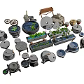 Garden Ornaments Collection With Stone Decor Water Features And Plant Pots