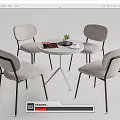 Modern leisure table and chair combination leisure table and chair negotiation table and chair dining table and chair 3d model