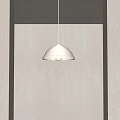 White Textured Pendant Light With Minimalist Design Hanging In Light Colored Interior