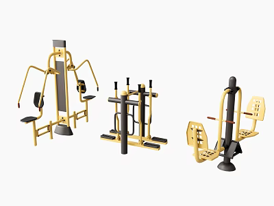 Outdoor Sports Equipment for Strength Training with Metal Frame and Seats 3d model
