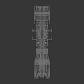Detailed Interstellar Spaceship Design With Armored Hulls And Futuristic Engine Modules