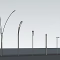 Modern Outdoor Lights With Various Styles Including Pole Mounted Curved Arm And Ring Shaped Designs